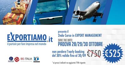 Al via il 2 corso in Export Management - PADOVA 28-30/10 