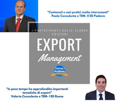 Corso in Export Management - Testimonianze